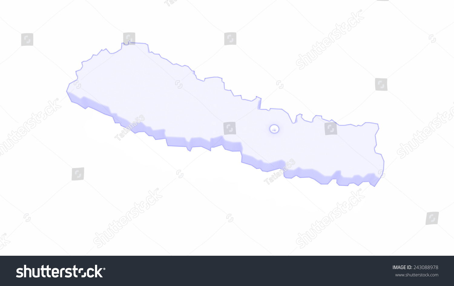 Map of Nepal. 3d - Royalty Free Stock Photo 243088978 - Avopix.com