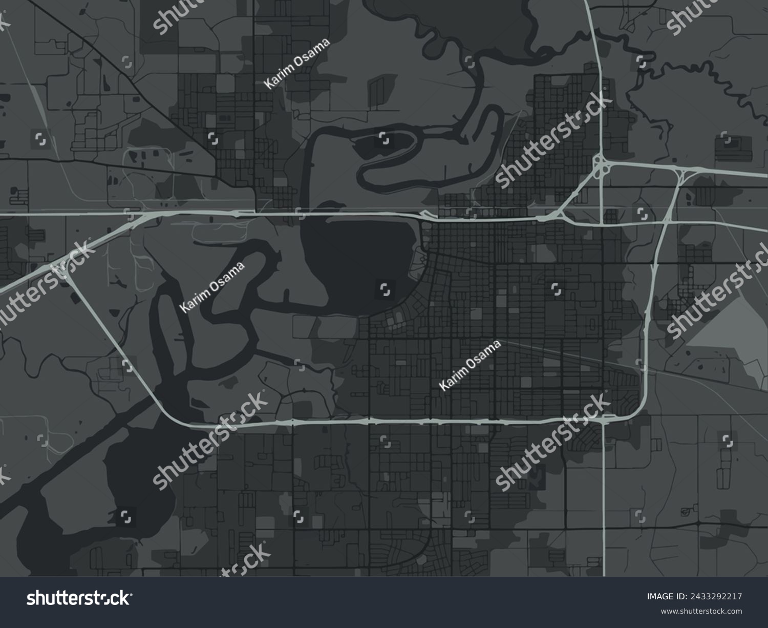 Vector city map of Lake Charles - Avopix 2433292217