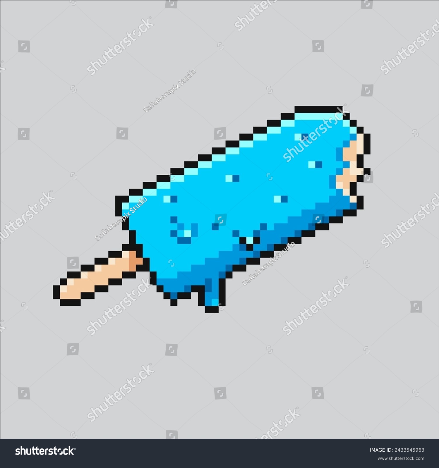 Pixel art illustration Ice Cream. Pixelated Ice - Royalty Free Stock ...