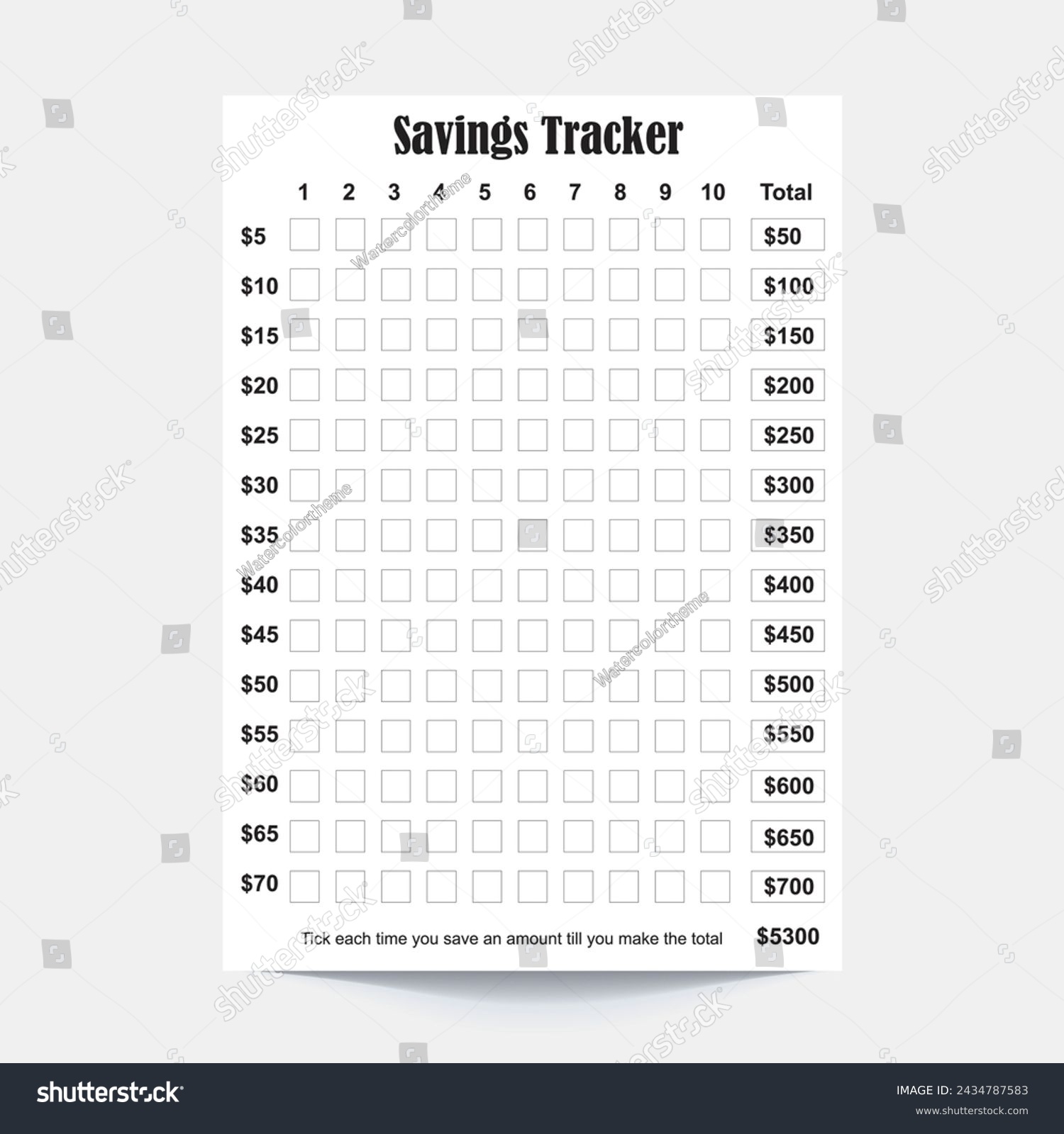 Savings Tracker,Money Goal Tracker,Savings Goal - Royalty Free Stock ...