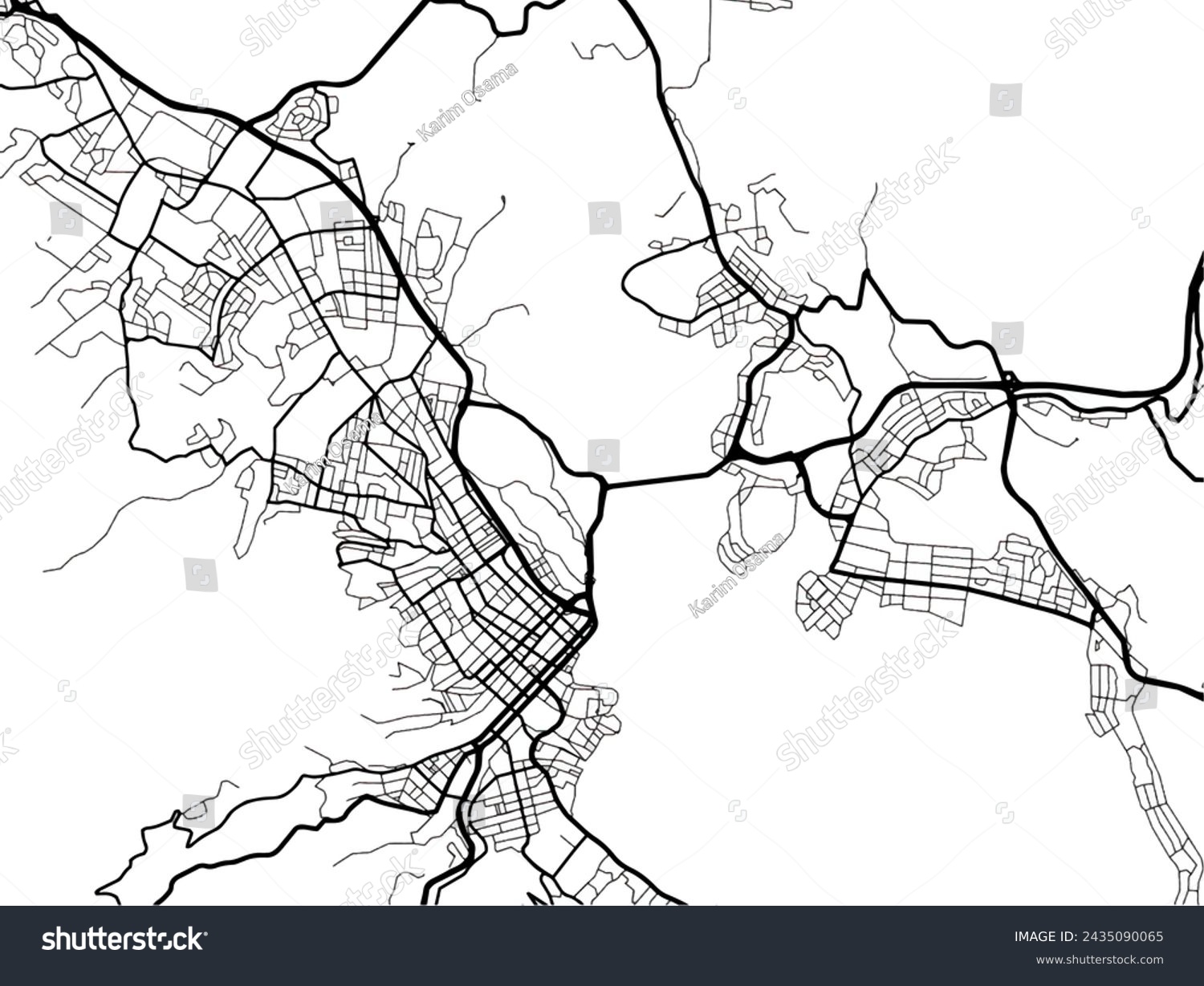 Vector city map of Hobart in Australia with - Royalty Free Stock Vector ...