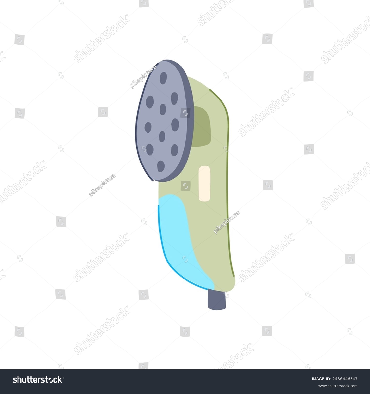 Hand Garment Steamer Cartoon. Laundry Ironing, - Royalty Free Stock 