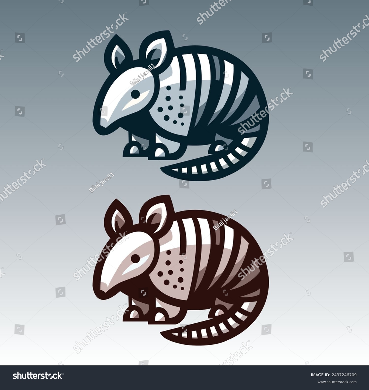 Armadillos mascot logo vector illustration - Royalty Free Stock Vector ...