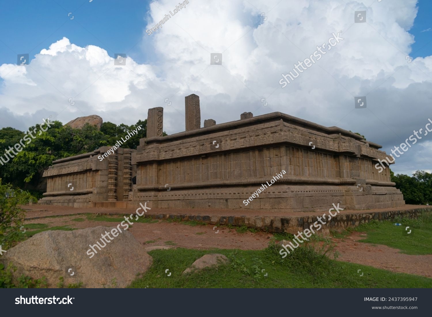Picture of 'Royagopuram' an incomplete structure at UNESCO world heritage site of Mahabalipuram. Ajanta, Ellora, Hampi ancient stone sculpture carvings sacred pilgrimage archeology tourist, sanatan  #2437395947