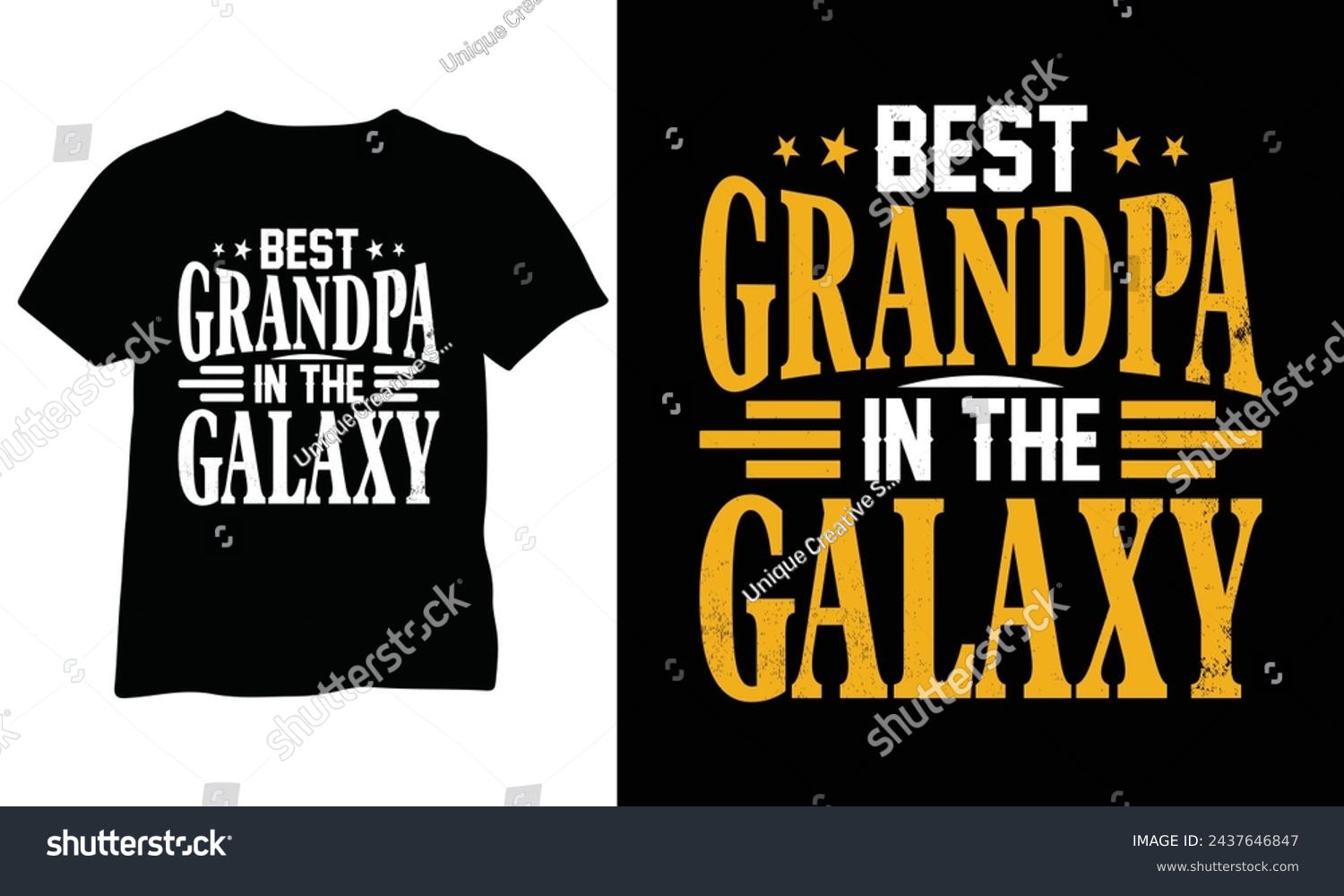 Best Grandpa In The Galaxy Father's Day Gift Dad - Royalty Free Stock ...