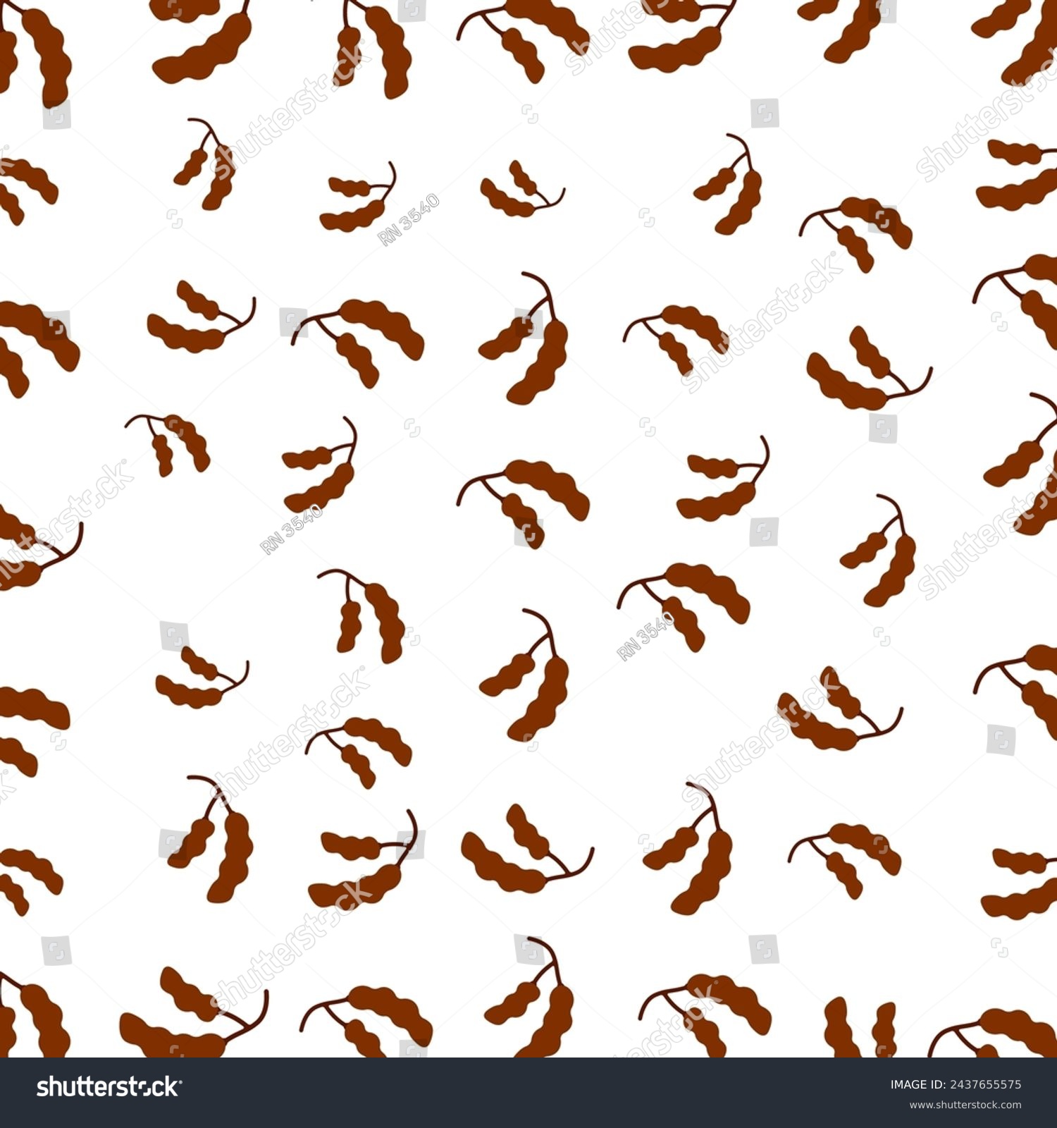 Seamless pattern with Tamarind on a white background #2437655575