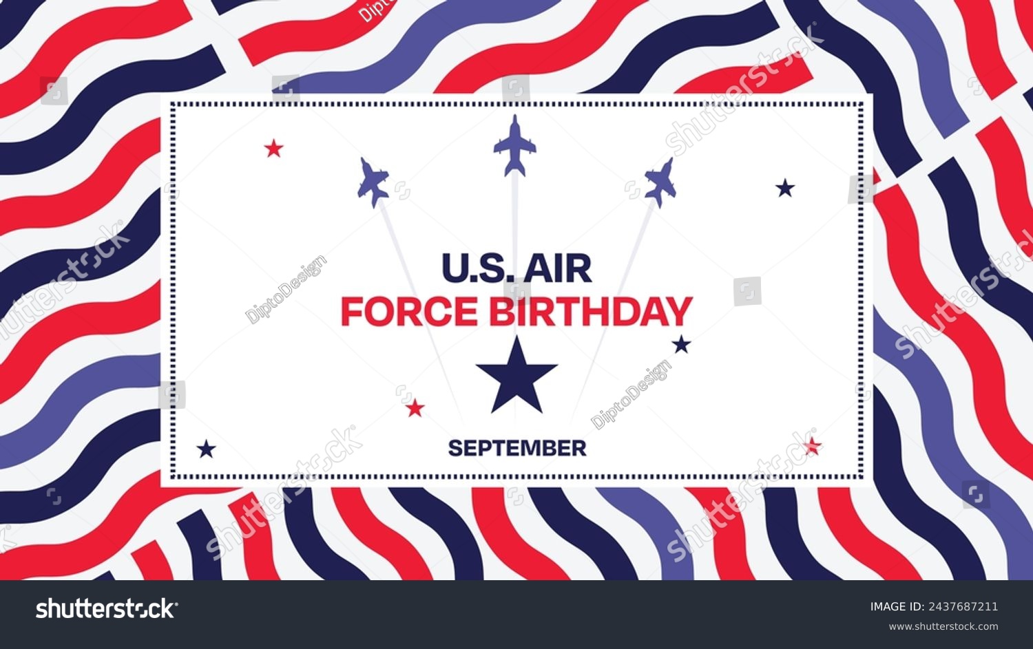 U.S. Air Force Birthday wallpaper with - Royalty Free Stock Vector ...