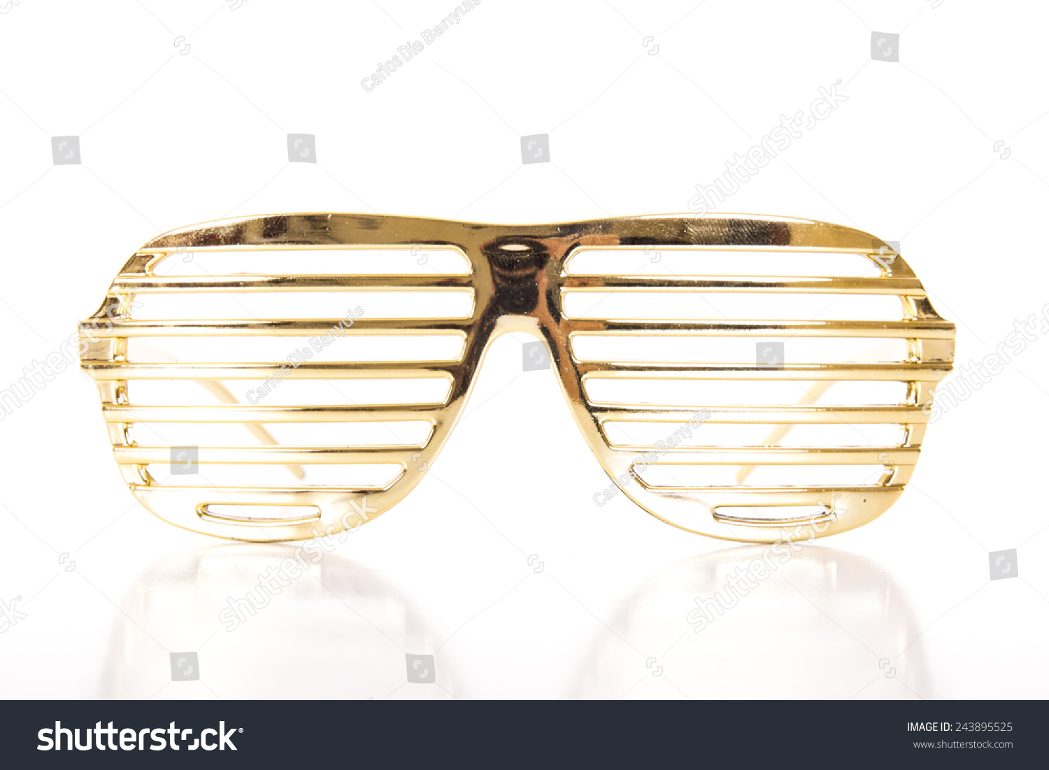 Gold glasses on white background #243895525