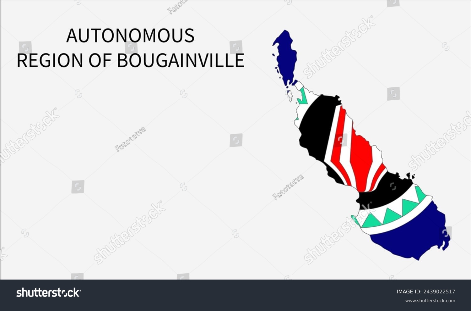 Autonomous Region of Bougainville map, Map of - Royalty Free Stock ...