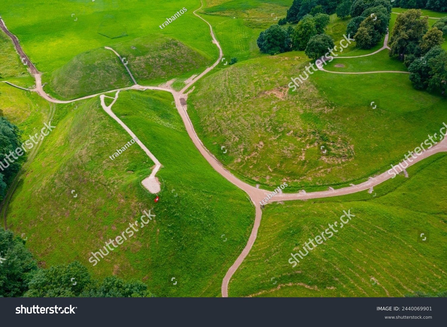 Panorama view of the Hillforts of Kernave, ancient capital of Grand Duchy of Lithuania. #2440069901