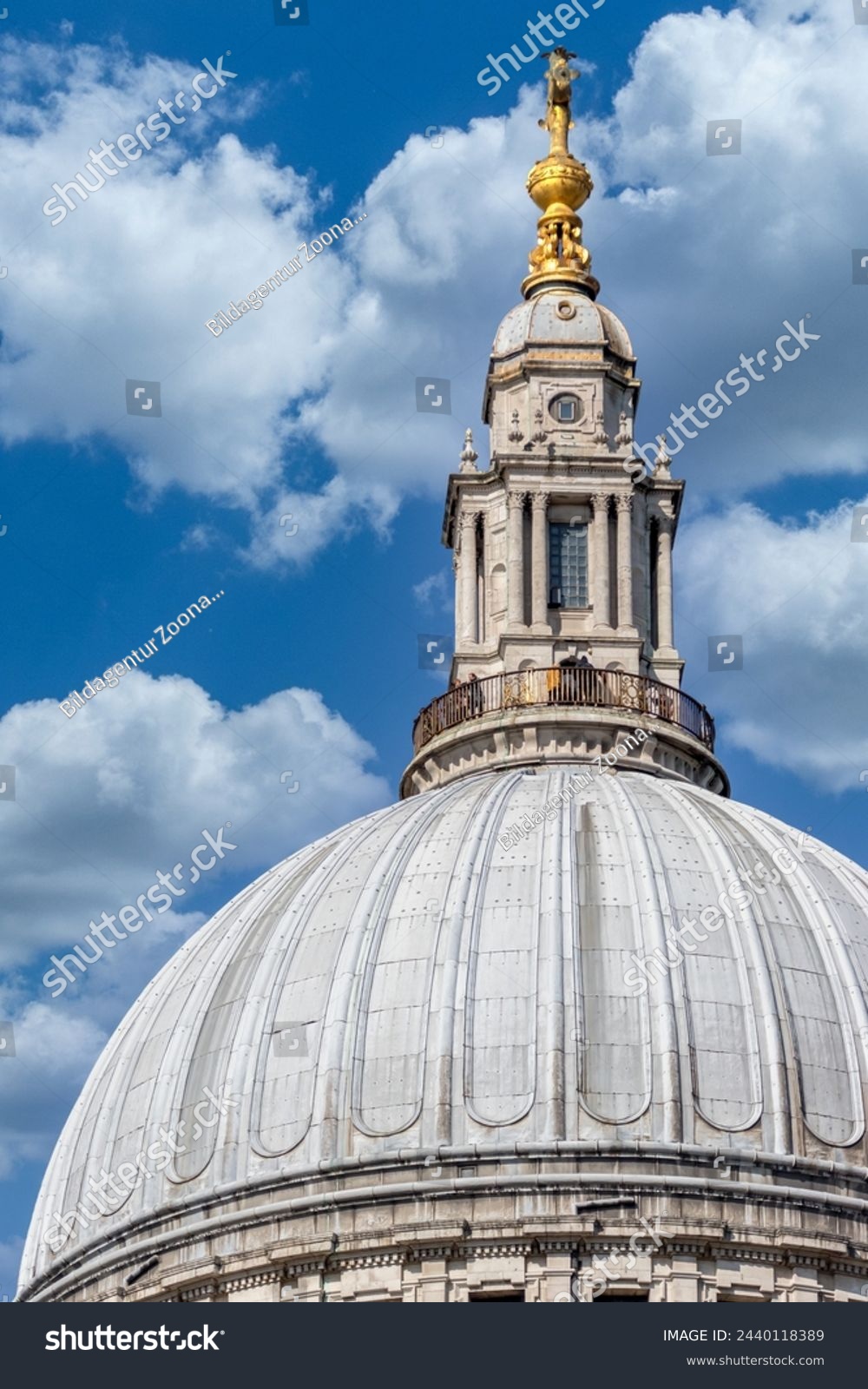 LONDONUK - MARCH 21 : Close up View of St Pauls Cathedral in London on March 21, 2018. Unidentified People. #2440118389