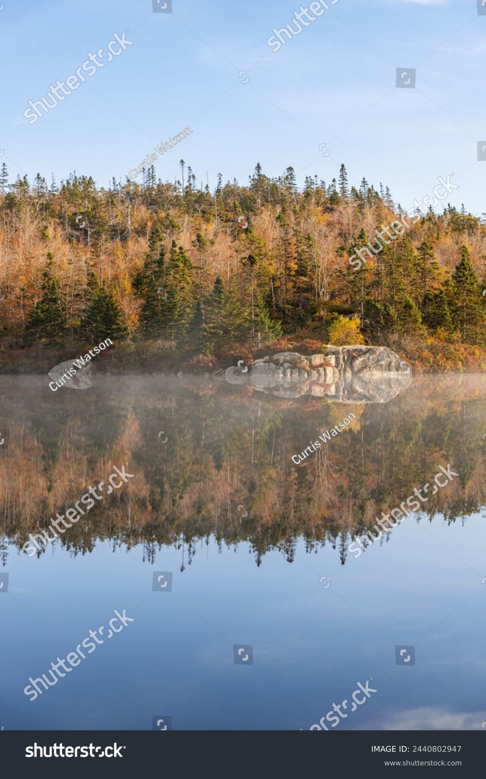Calm autumn morning at Purcells Pond, Halifax, NS, Canada #2440802947