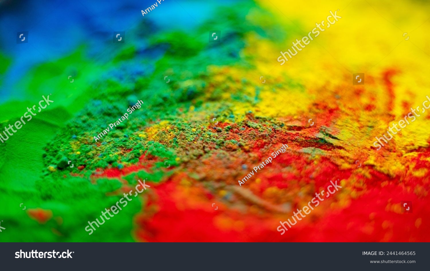 Holi colorful background, close-up shot of Powder Color or Gulal #2441464565