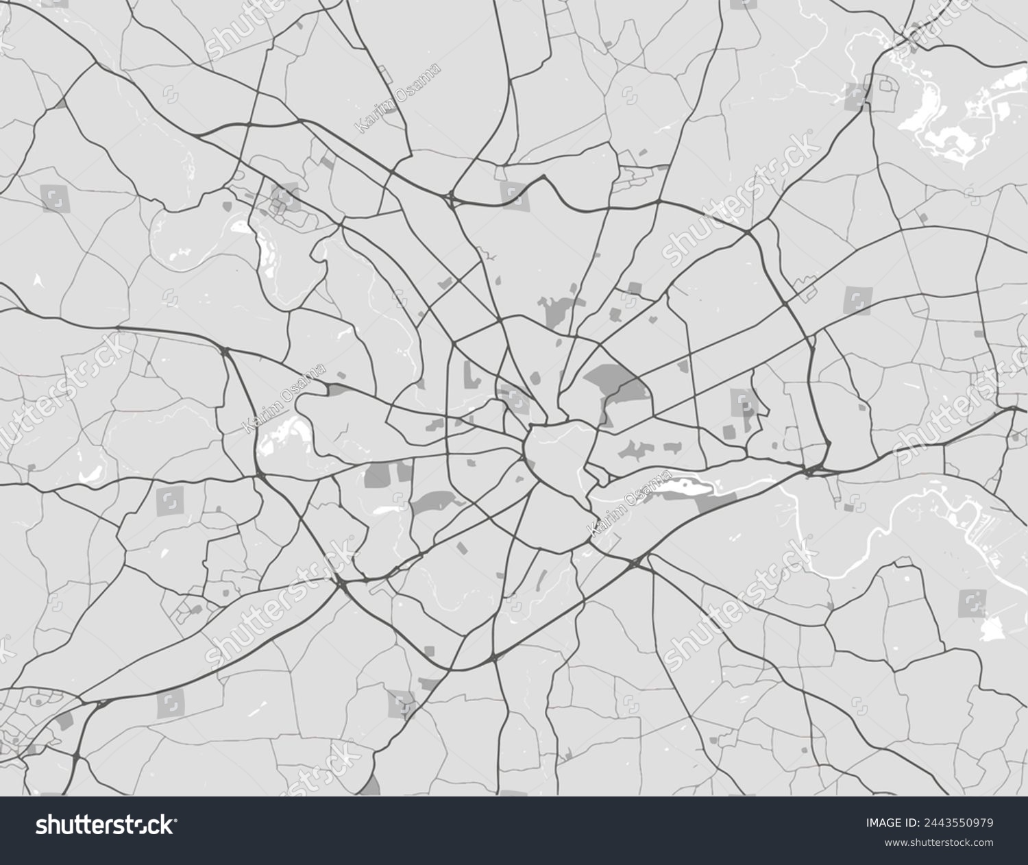 Vector city map of Norwich in the United Kingdom - Royalty Free Stock ...