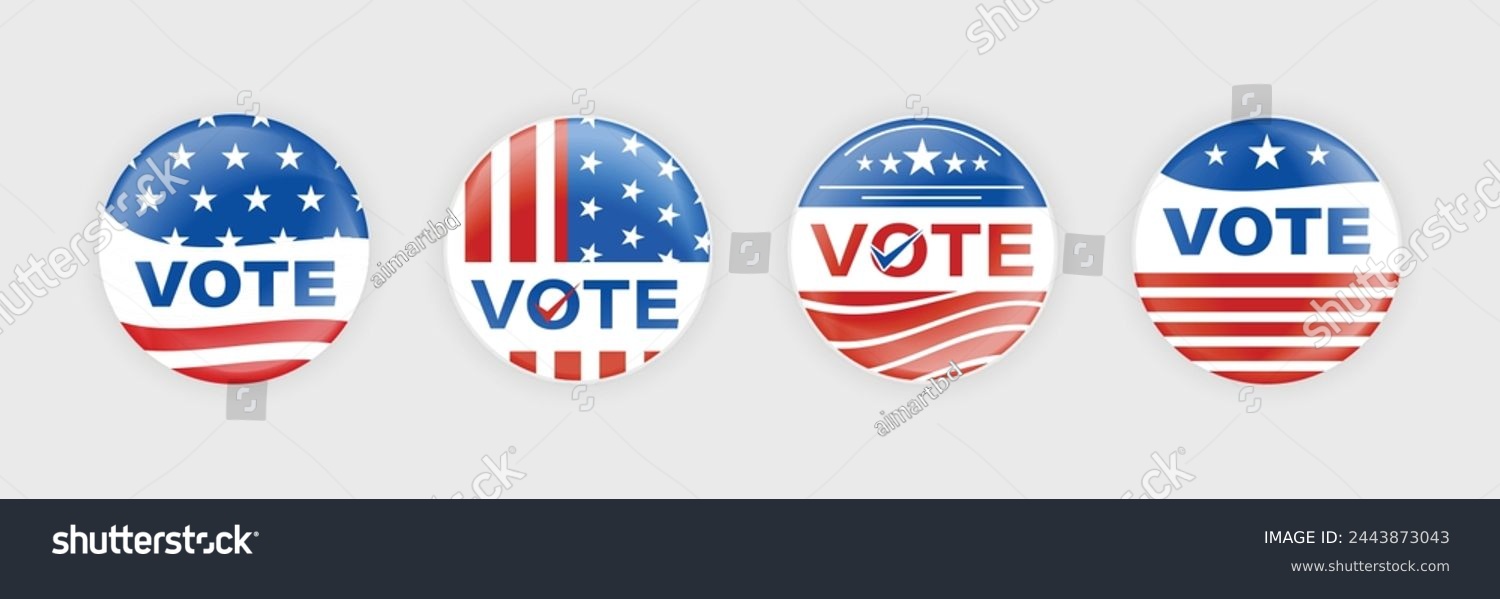 Election Badge 2024. United states of America - Royalty Free Stock ...