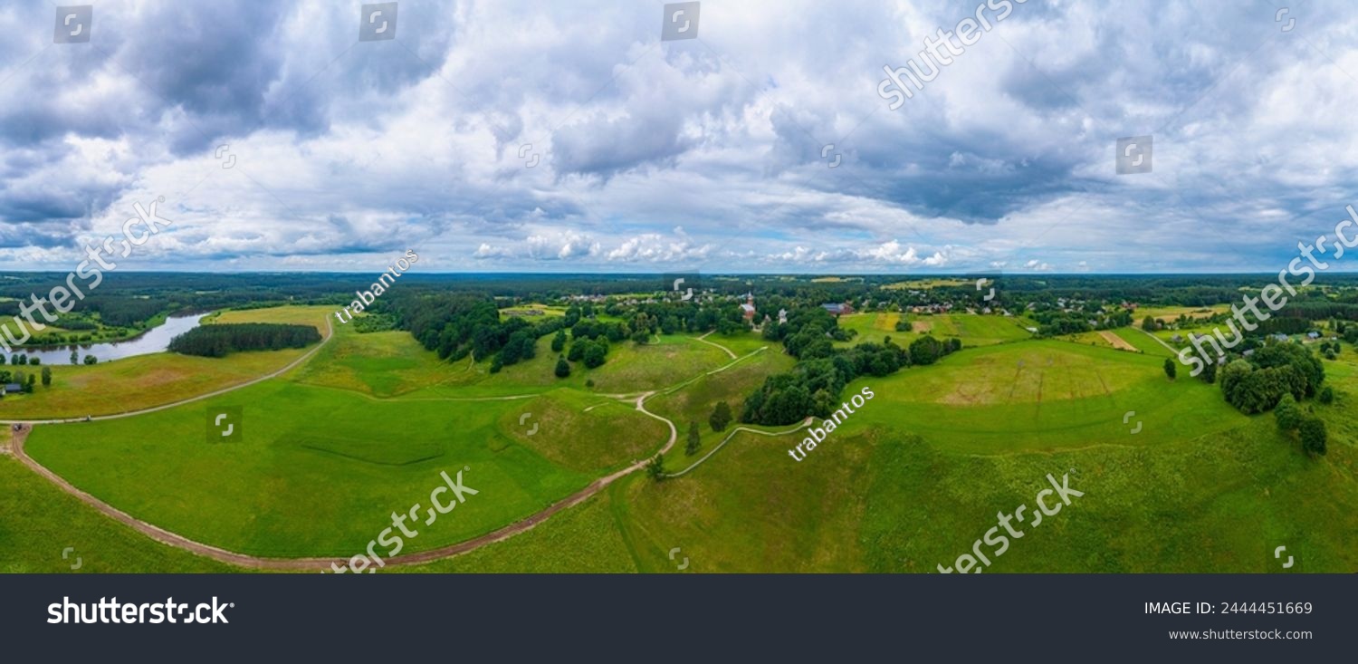 Panorama view of the Hillforts of Kernave, ancient capital of Grand Duchy of Lithuania. #2444451669