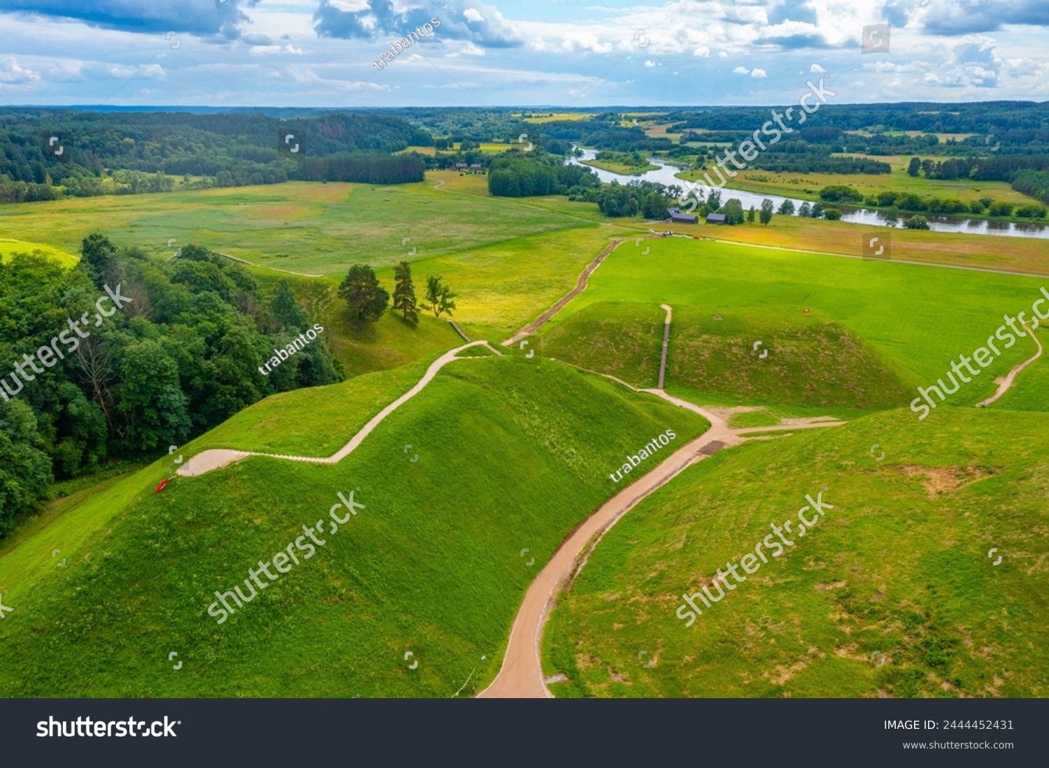 Panorama view of the Hillforts of Kernave, ancient capital of Grand Duchy of Lithuania. #2444452431