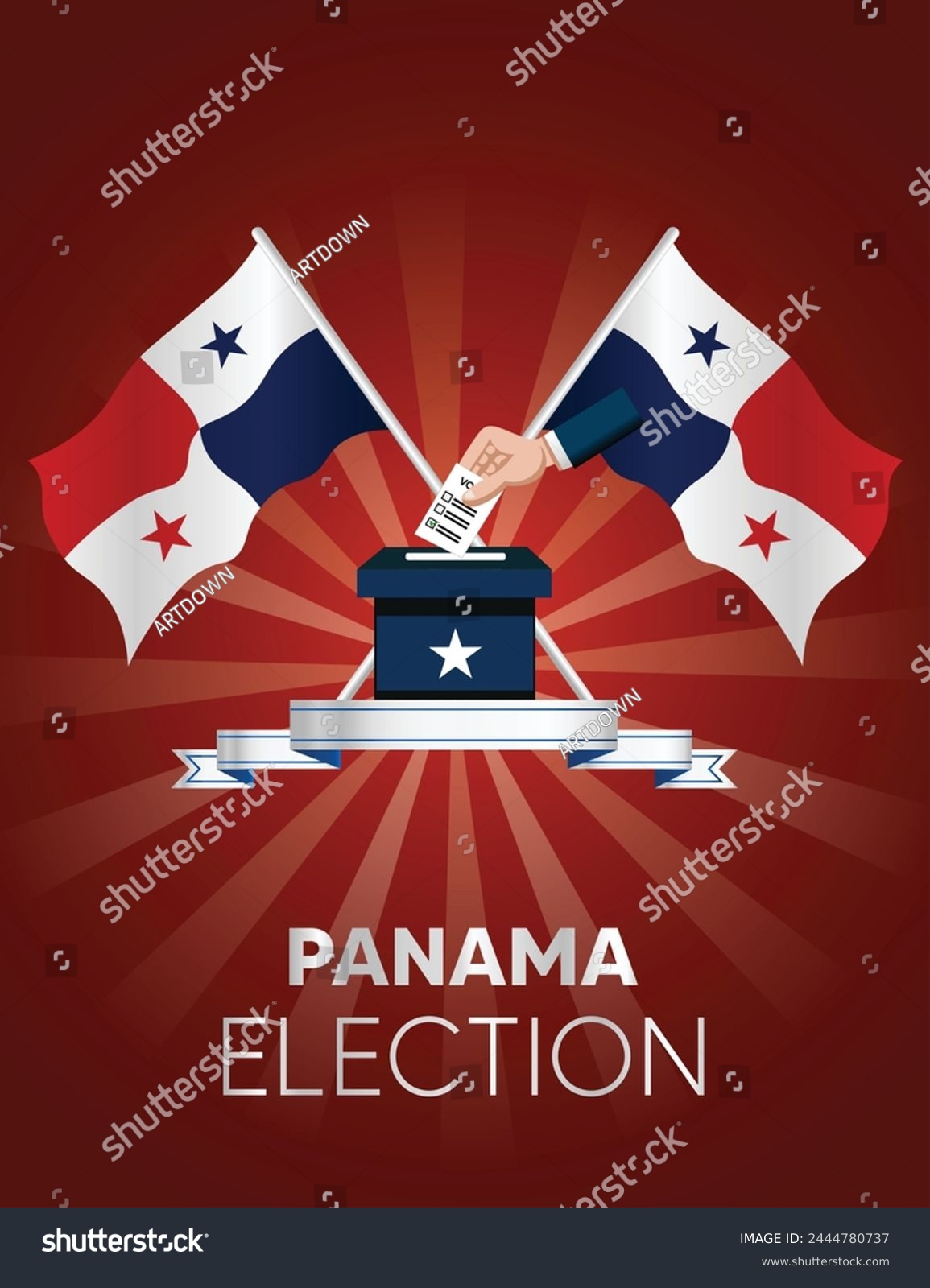 Panamanian general election 2024 vector poster Royalty Free Stock