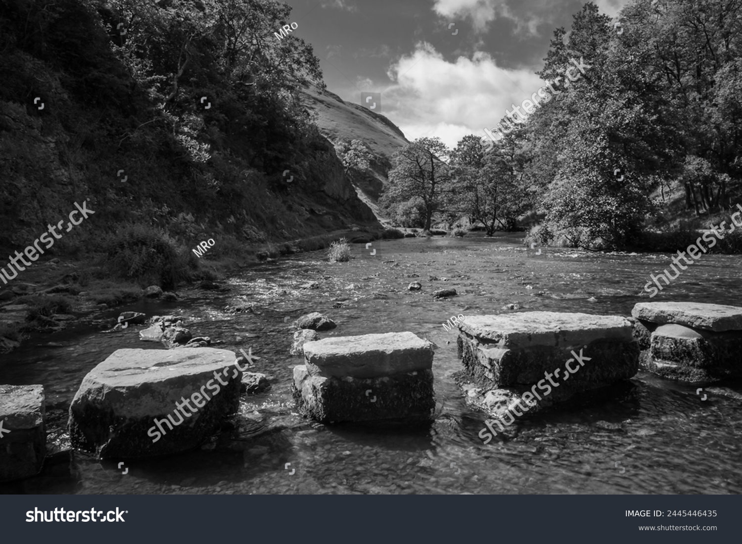 Stepping stones in the river dove in peak district national park. #2445446435