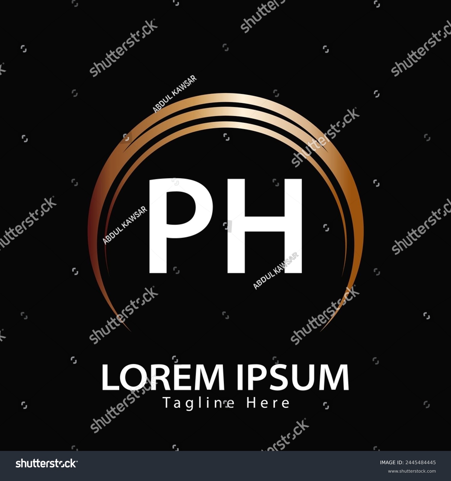 letter PH logo. PH. PH logo design vector - Royalty Free Stock Vector ...