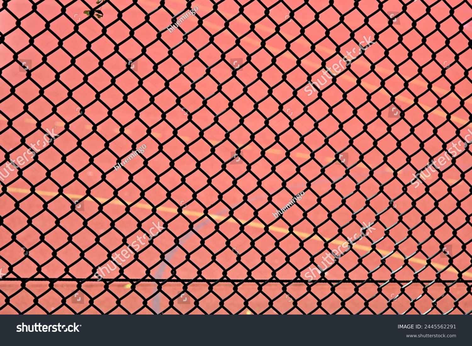 chainlink fence at tennis court #2445562291
