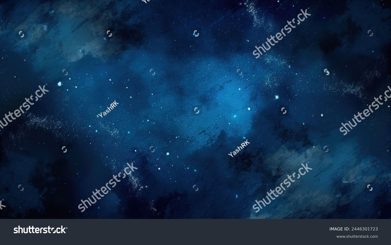 dark blue grunge background adorned with shiny star particles #2446301723