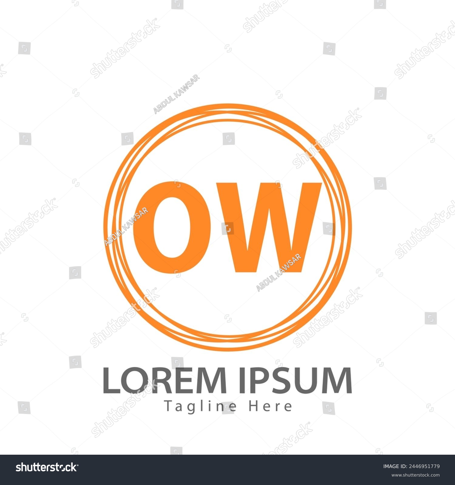 letter OW logo. OW. OW logo design vector - Royalty Free Stock Vector ...