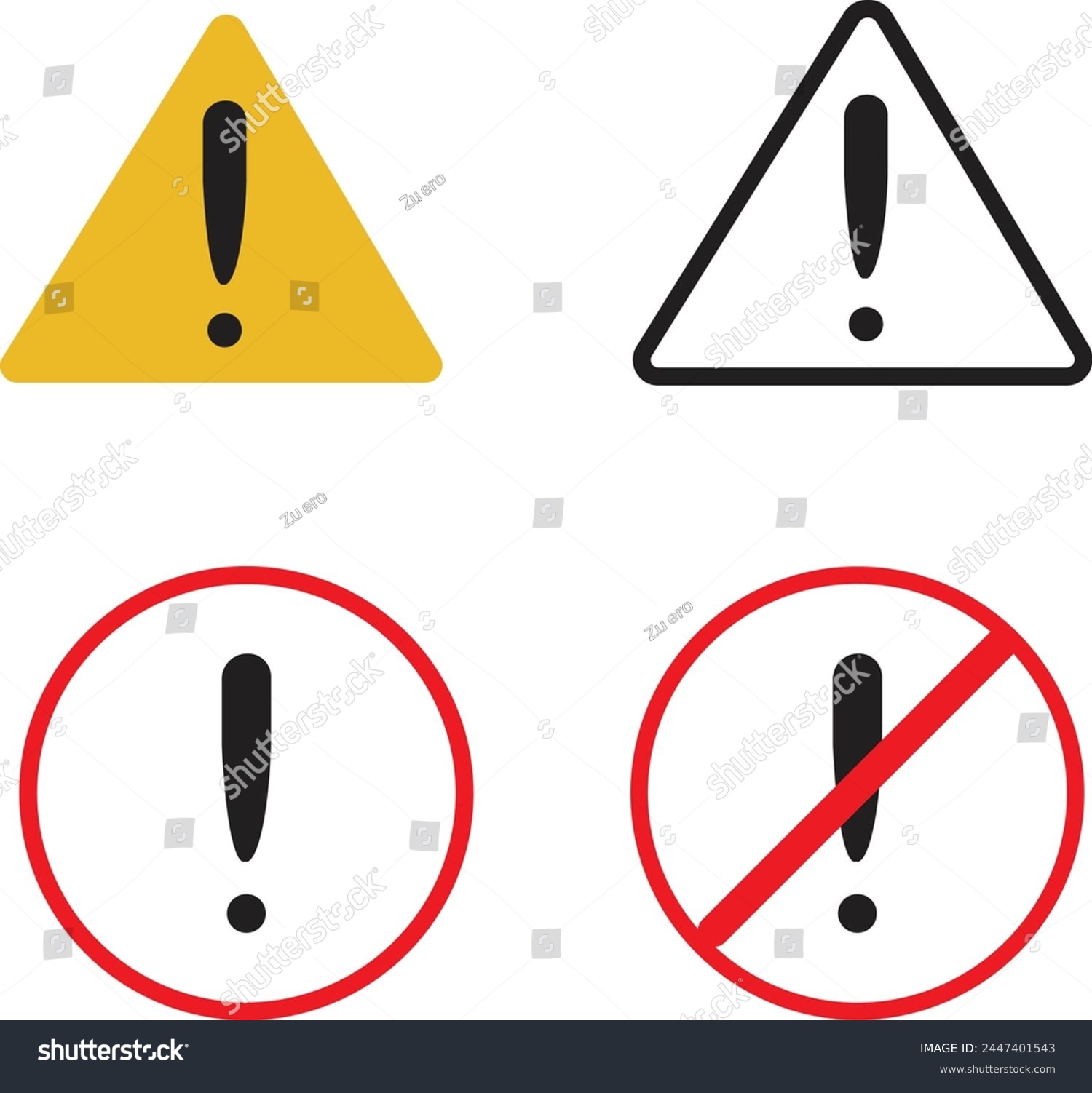 Triangle road sign show danger .Vector - Royalty Free Stock Vector ...