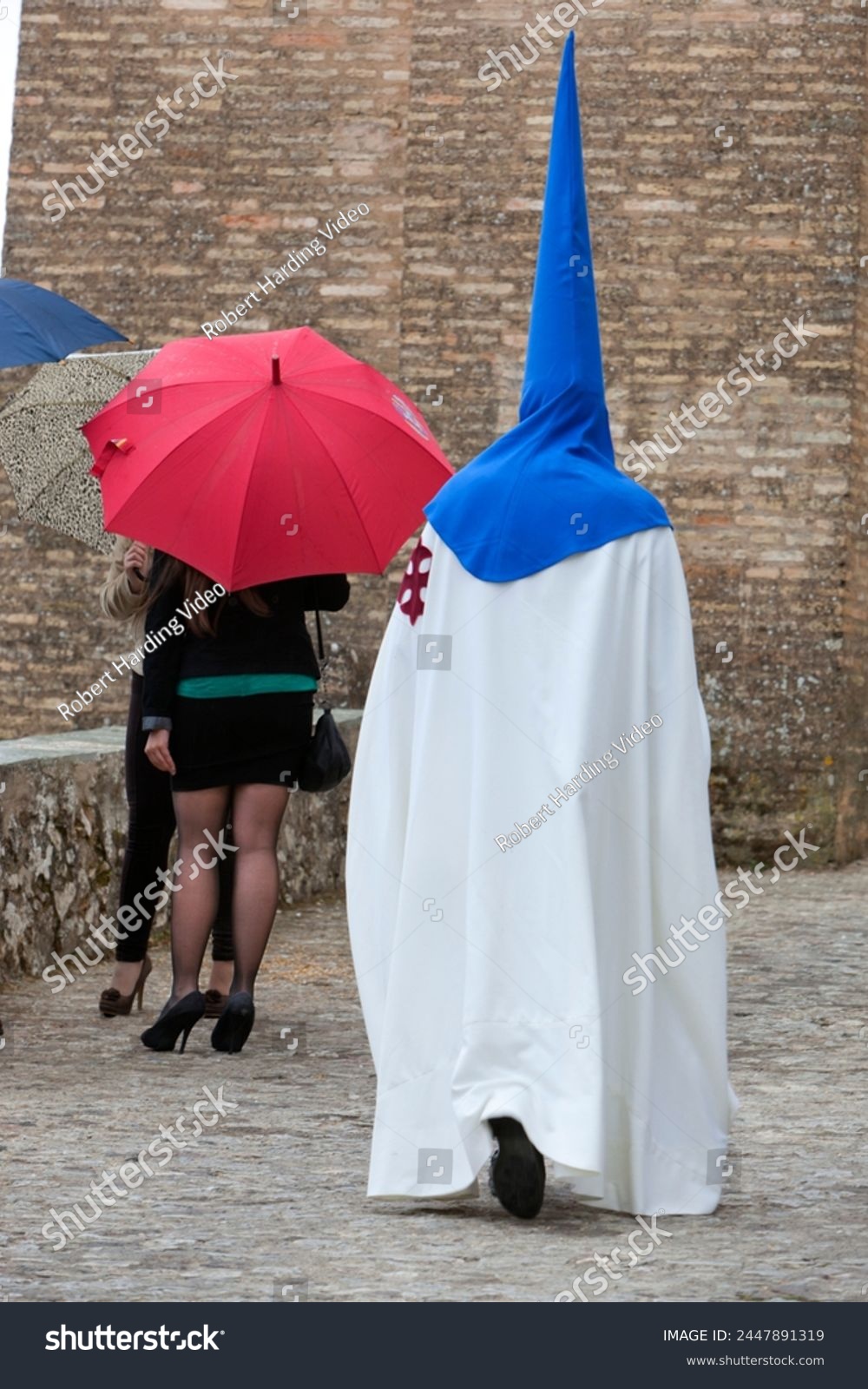 Penitent during Semana Santa (Holy Week), Aracena, Huelva, Andalucia, Spain, Europe #2447891319
