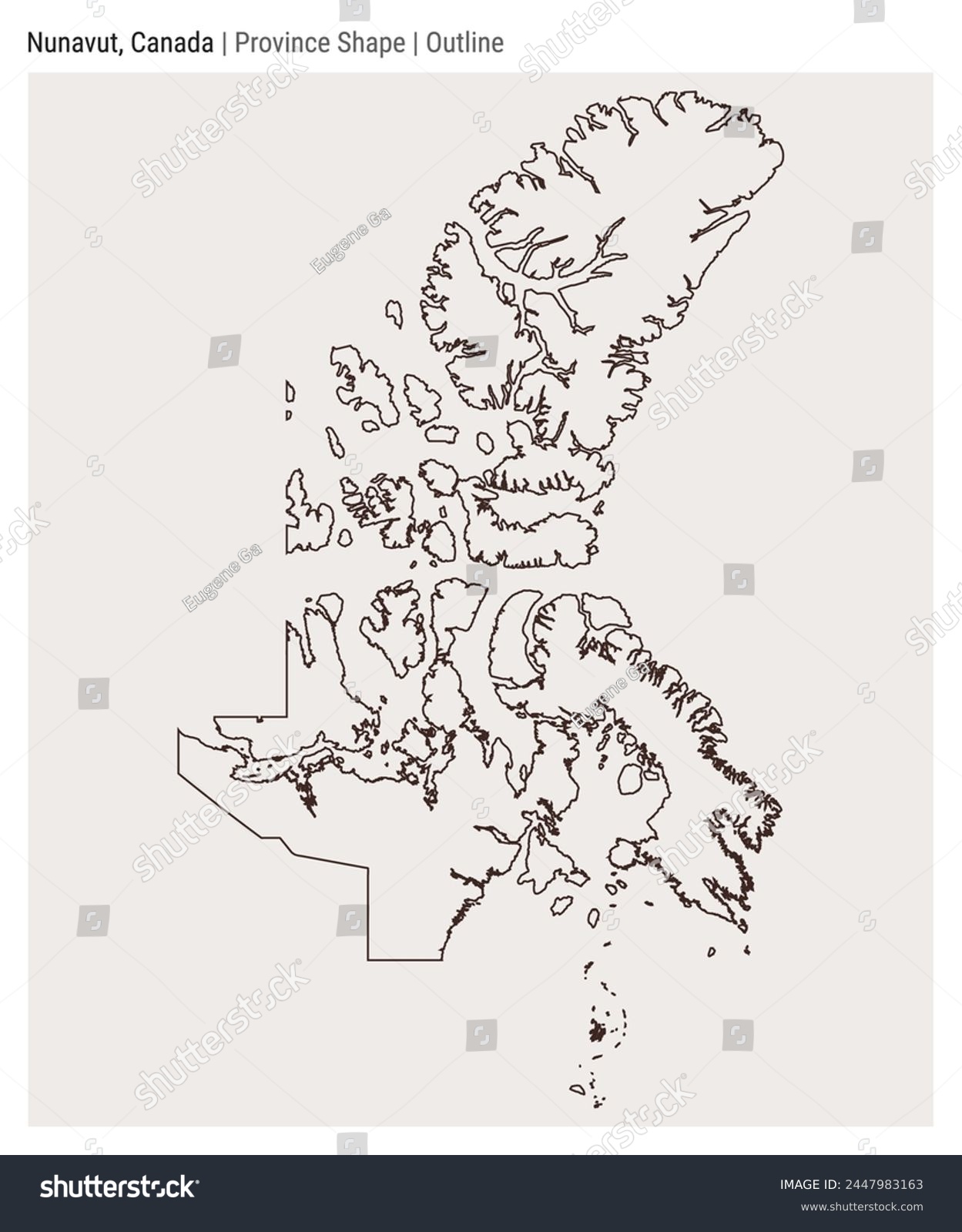 Nunavut, Canada. Simple vector map. Province - Royalty Free Stock ...