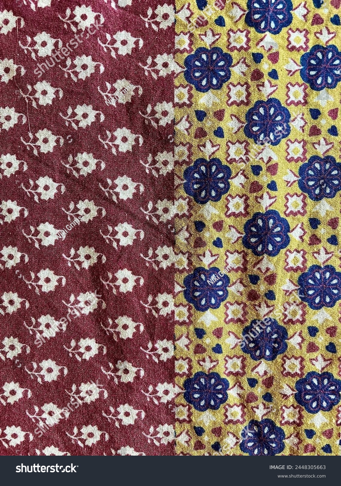 Colorful bohemian pattern on a cotton fabric #2448305663