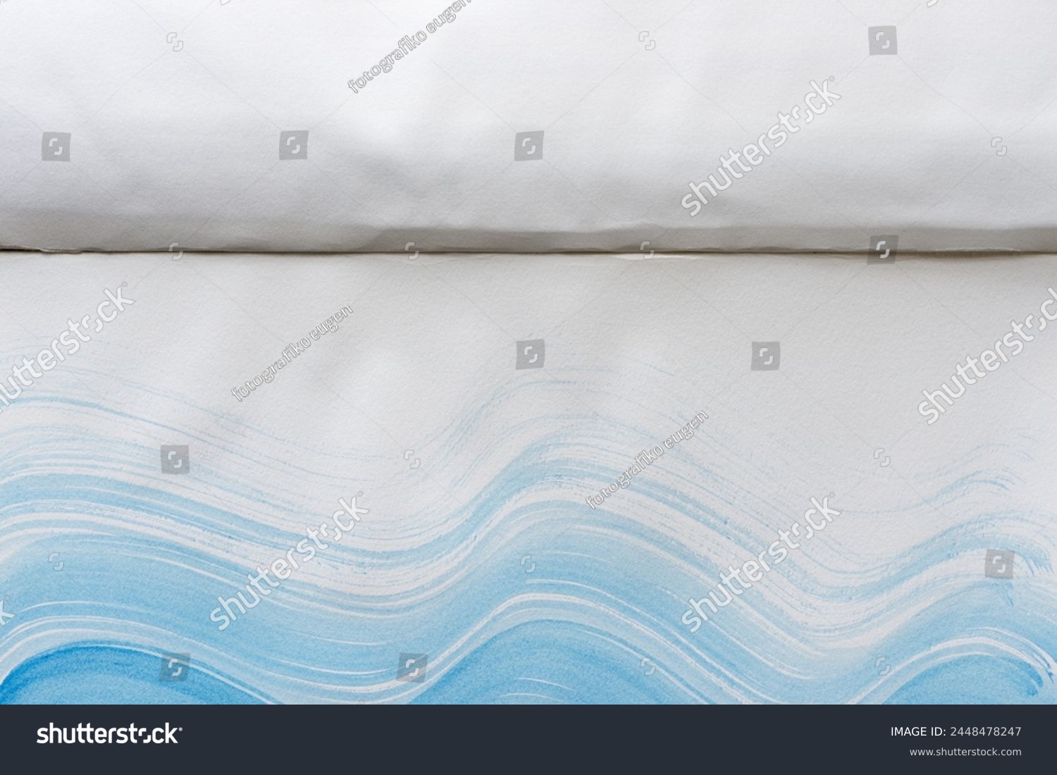 patterned blue gradient fluid lines on paper with texture  #2448478247