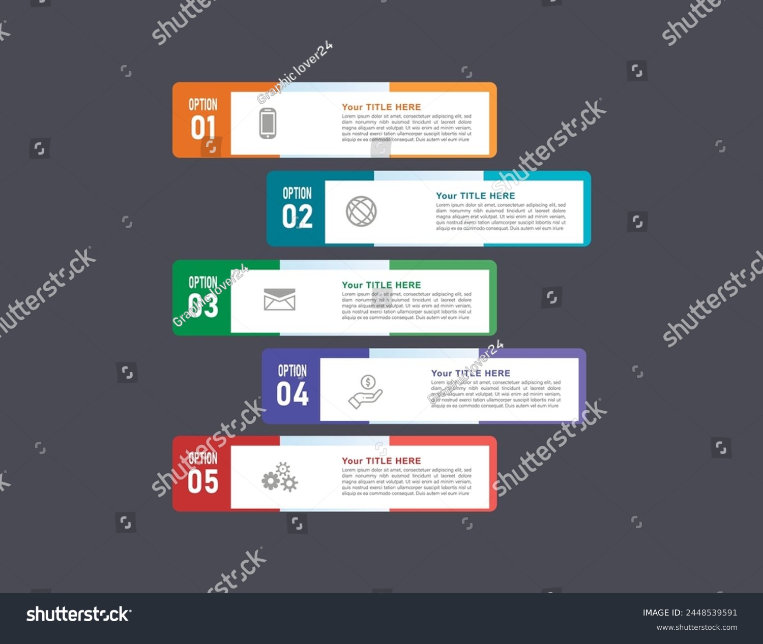 Colorful infographic steps flat design Premium - Royalty Free Stock ...