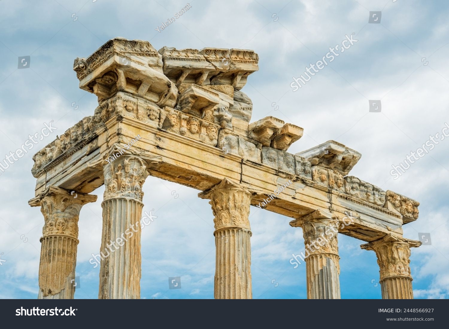 Temple of Apollo in Side Ancient City on a cloudy spring day #2448566927