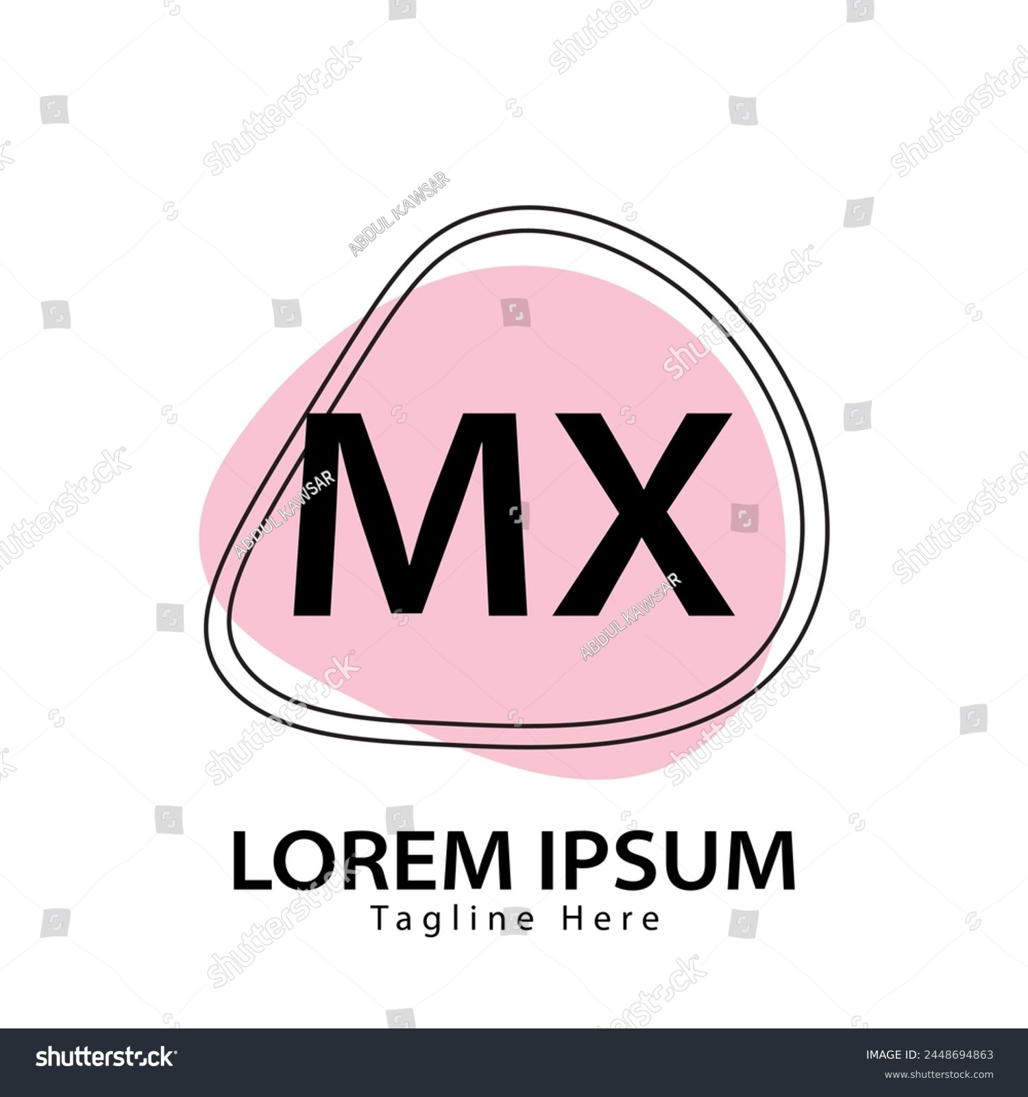 letter MX logo. MX. MX logo design vector - Royalty Free Stock Vector ...