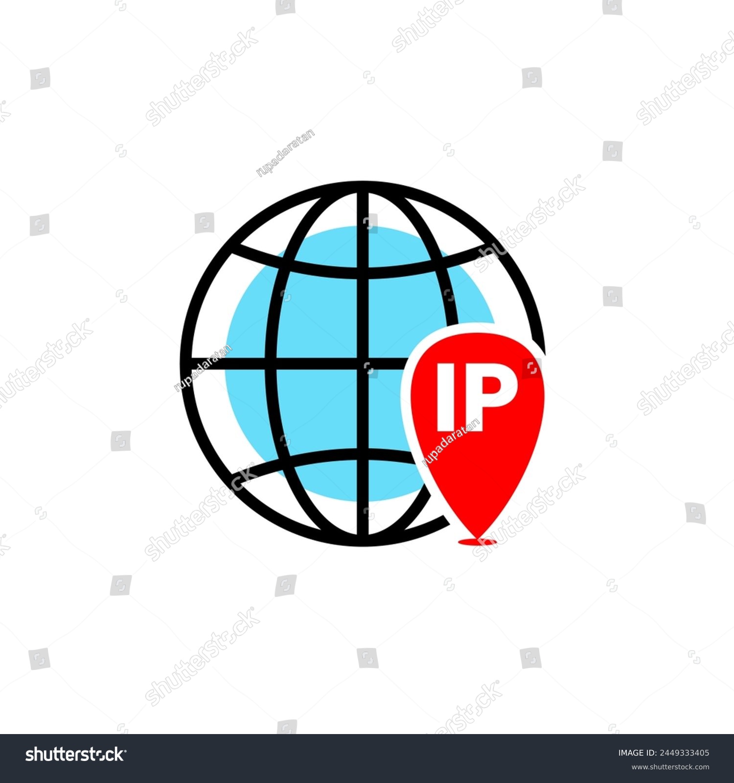 Ip address geolocation location icon graphic - Royalty Free Stock ...