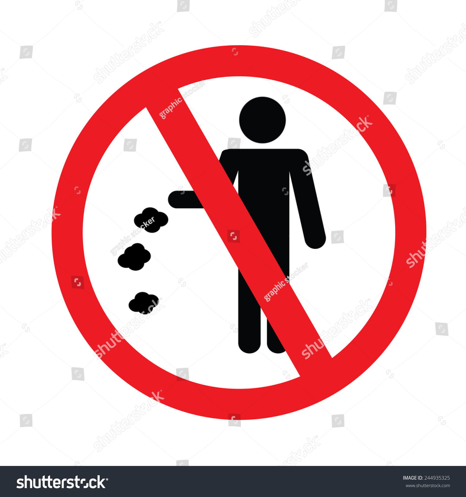 No Littering Sign Vector - Royalty Free Stock Vector 244935325 - Avopix.com