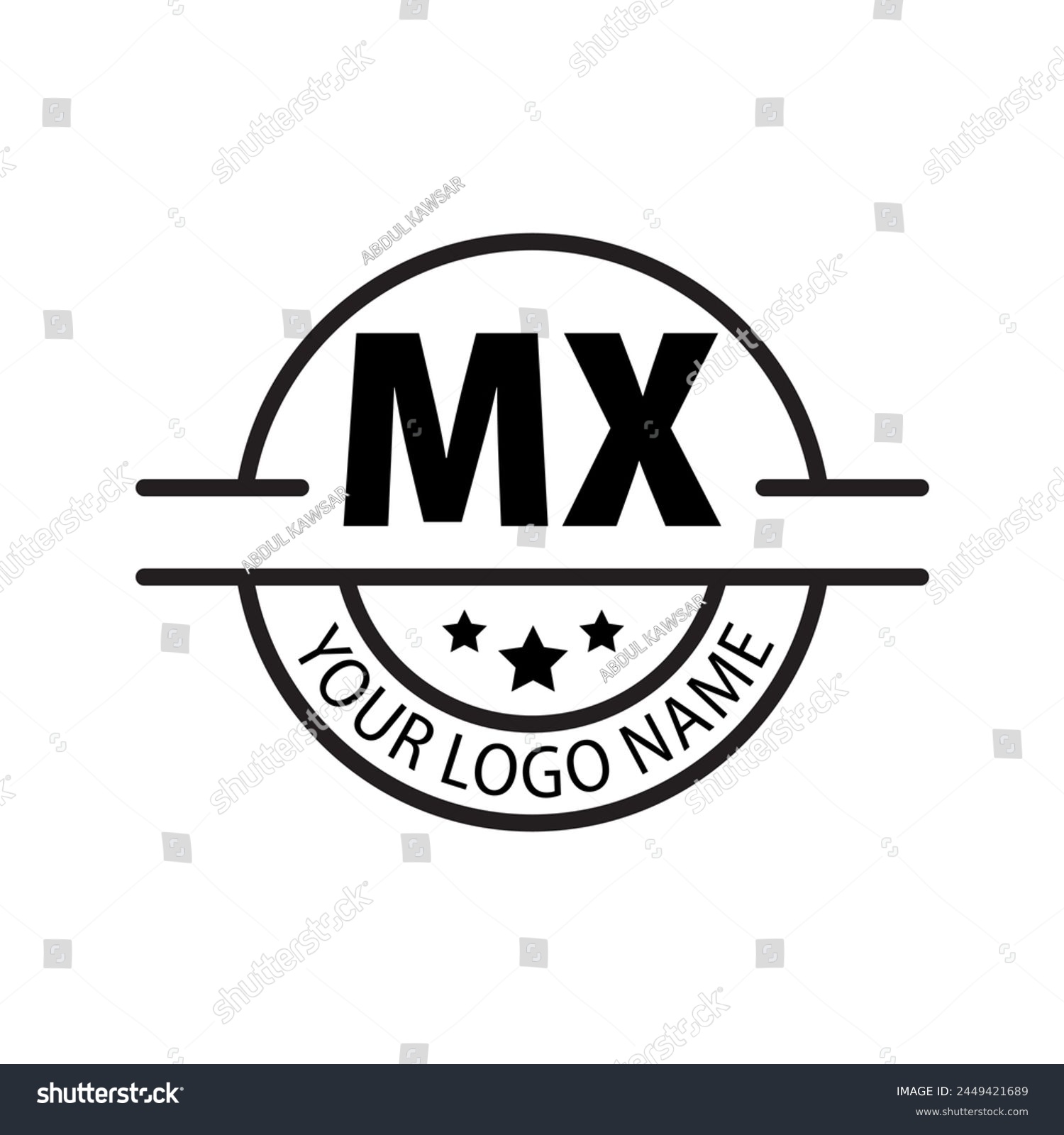 letter MX logo. MX. MX logo design vector - Royalty Free Stock Vector ...