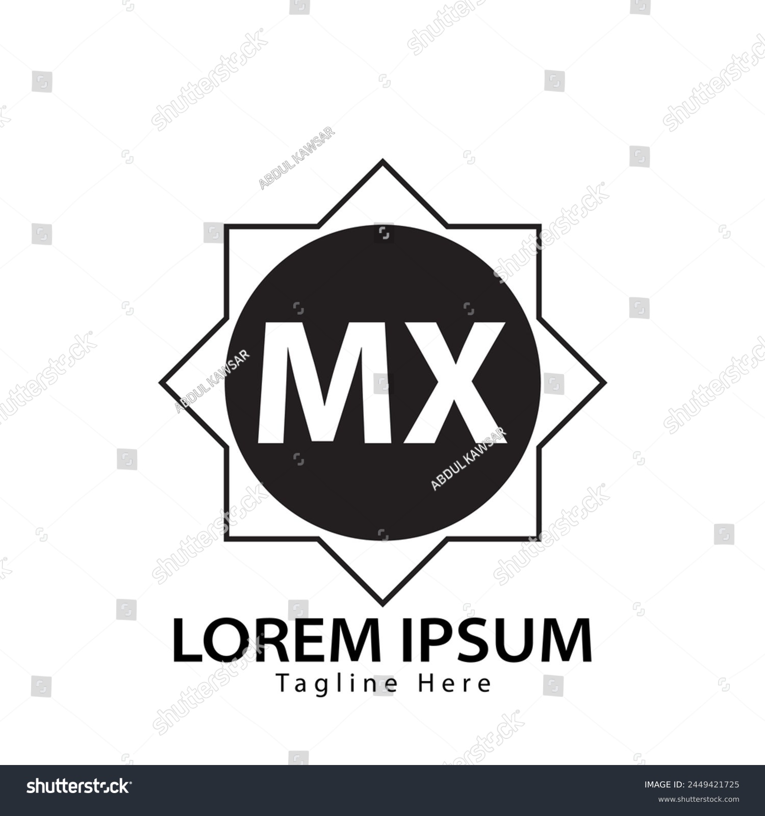 letter MX logo. MX. MX logo design vector - Royalty Free Stock Vector ...