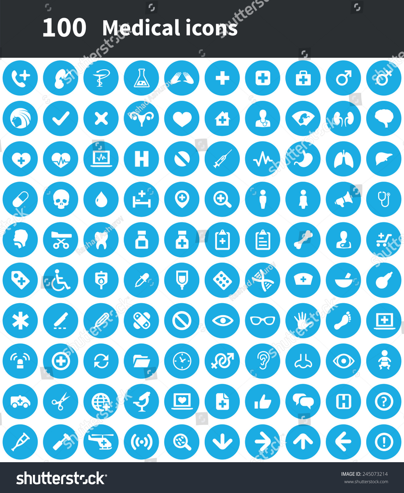 Medical Icons Vector set. #245073214