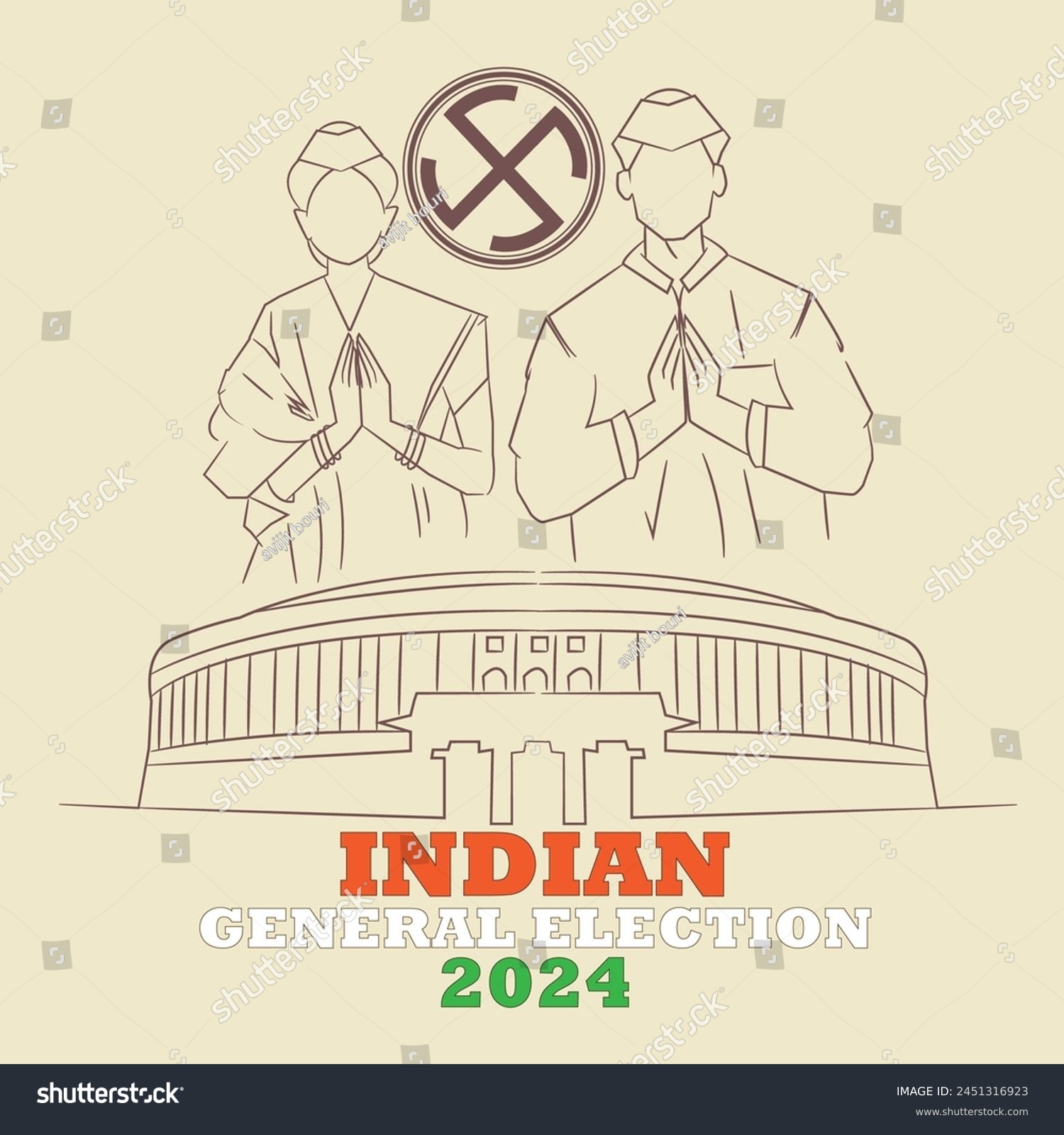 Indian General Election 2024,female And Male - Royalty Free Stock ...