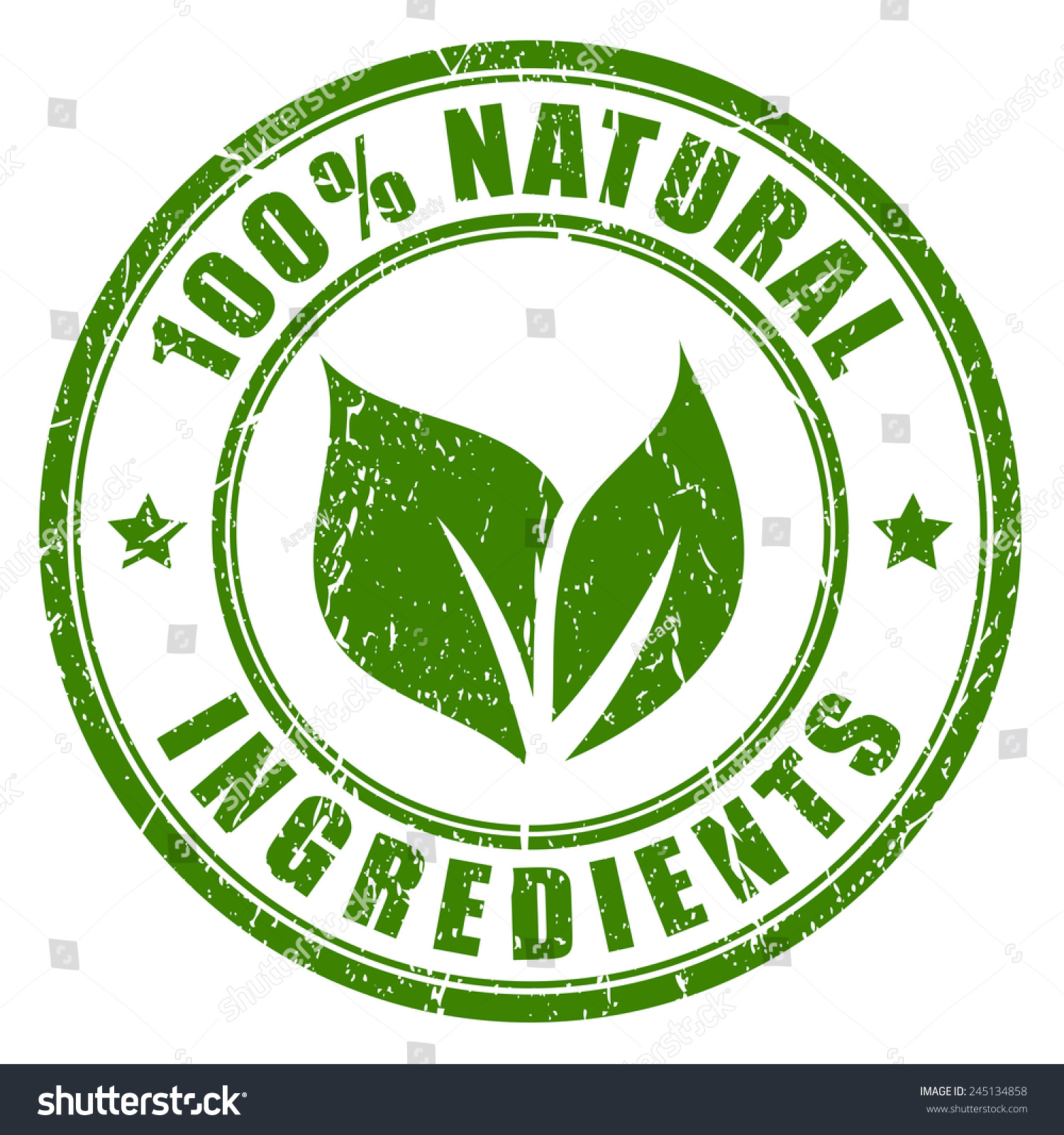 Natural ingredients stamp #245134858