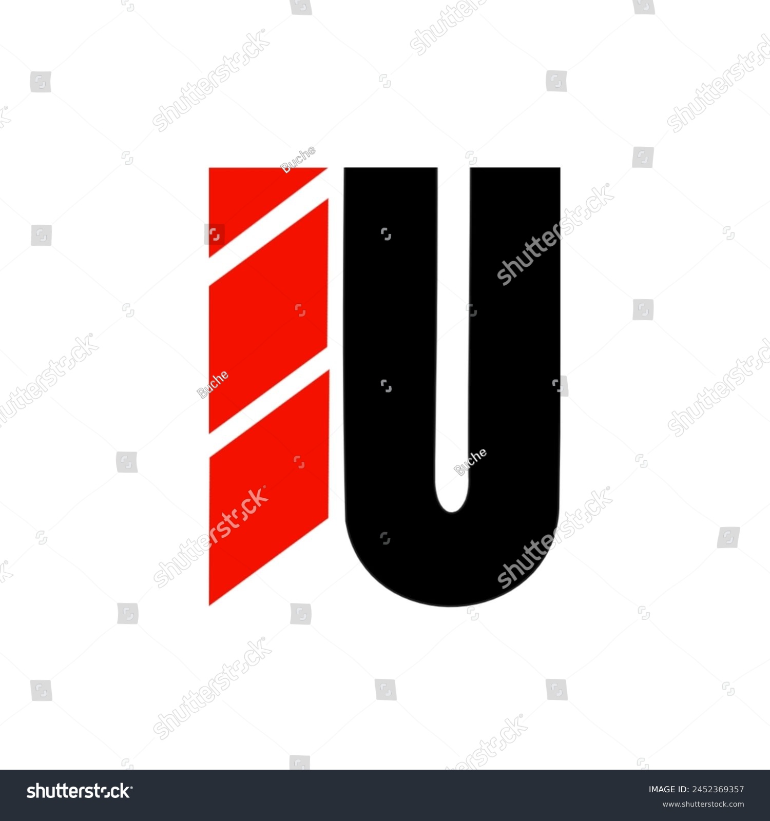 letter IU logo. IU logo design vector - Royalty Free Stock Vector ...