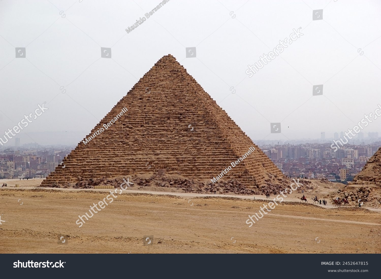 The Giza Pyramid Complex in Giza, Egypt, also called the Giza Necropolis. It was built during the Fourth Dynasty of the Old Kingdom #2452647815