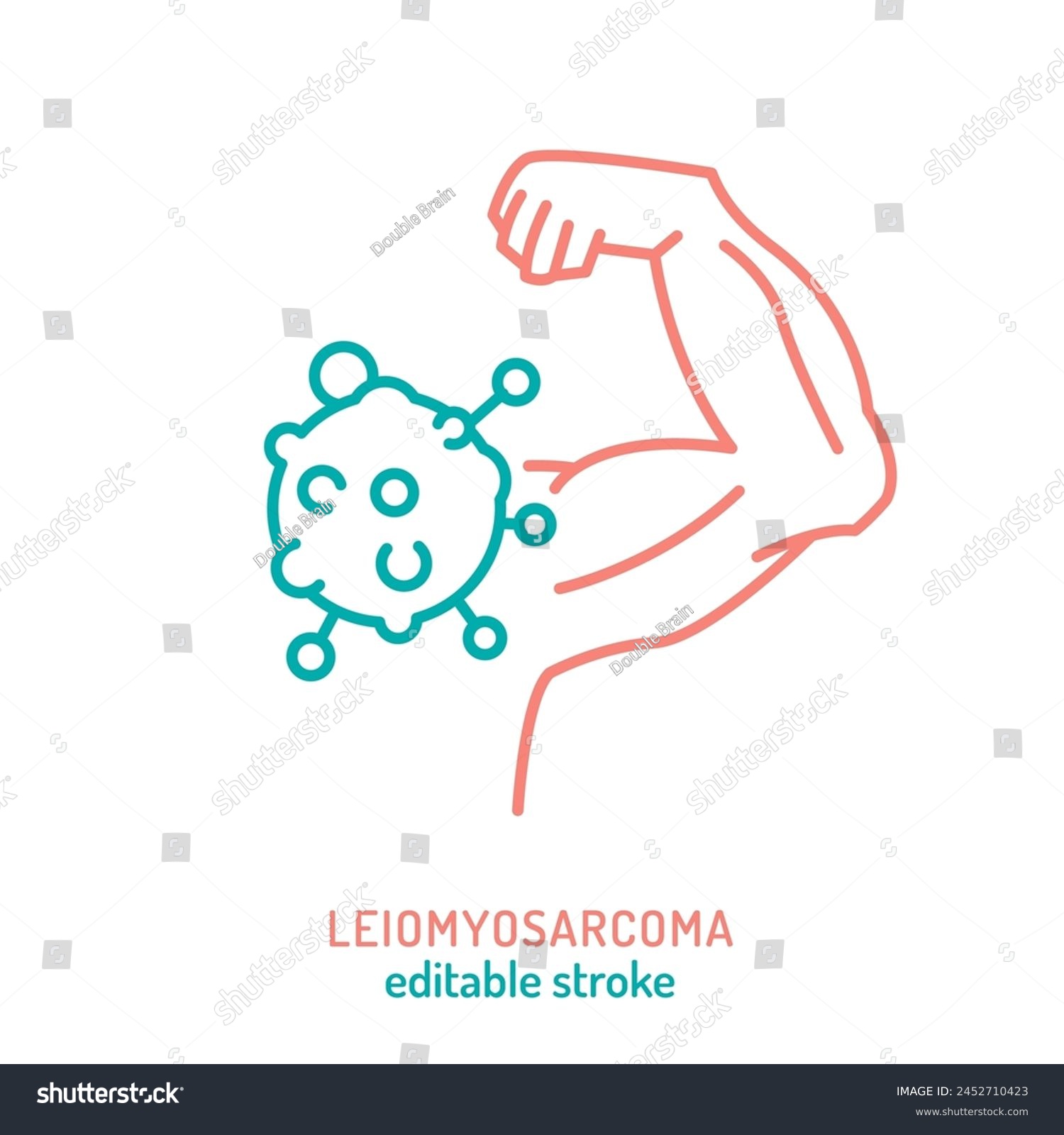 Rare malignant tumor outline icon. Abnormal - Royalty Free Stock Vector ...