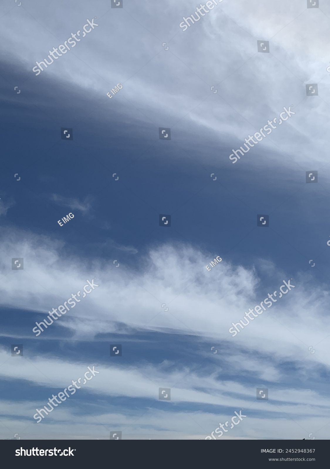 blue sky with clouds like waves #2452948367
