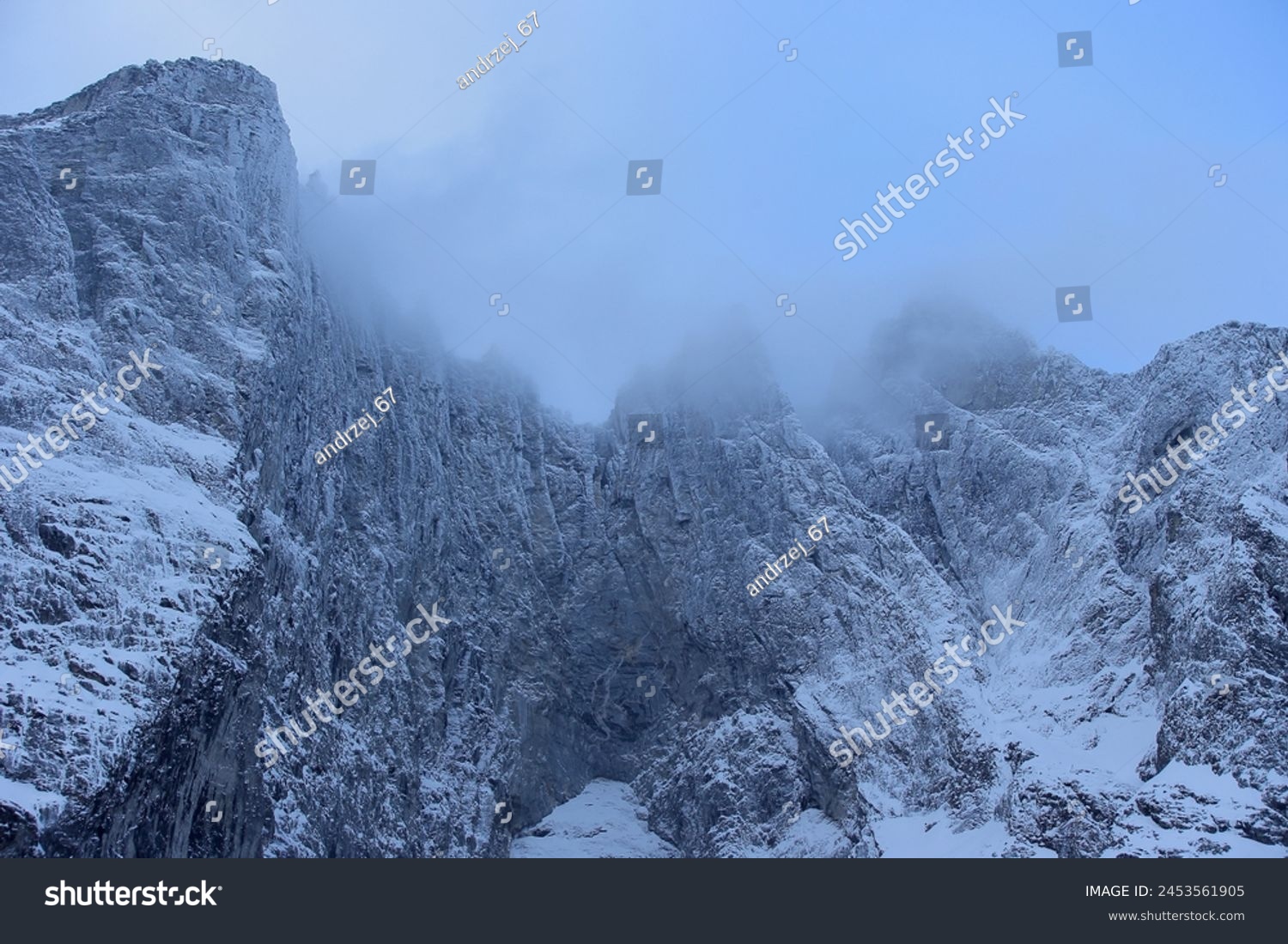 Trollveggen mountains in winter (Norway). #2453561905