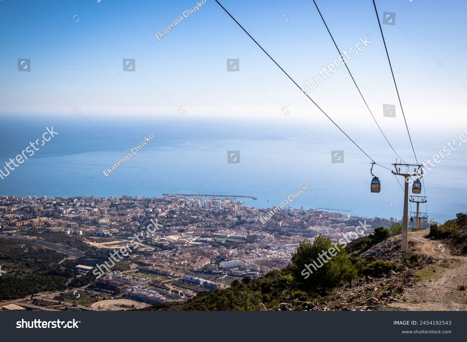 Image of cableway at Benalmadena, Andalusia, Spain #2454192543
