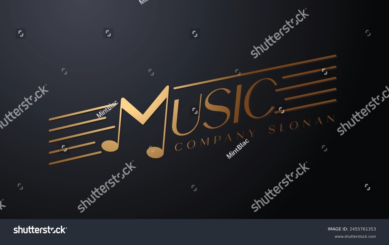 M Music theme letter logo. Music logo concept - Royalty Free Stock ...