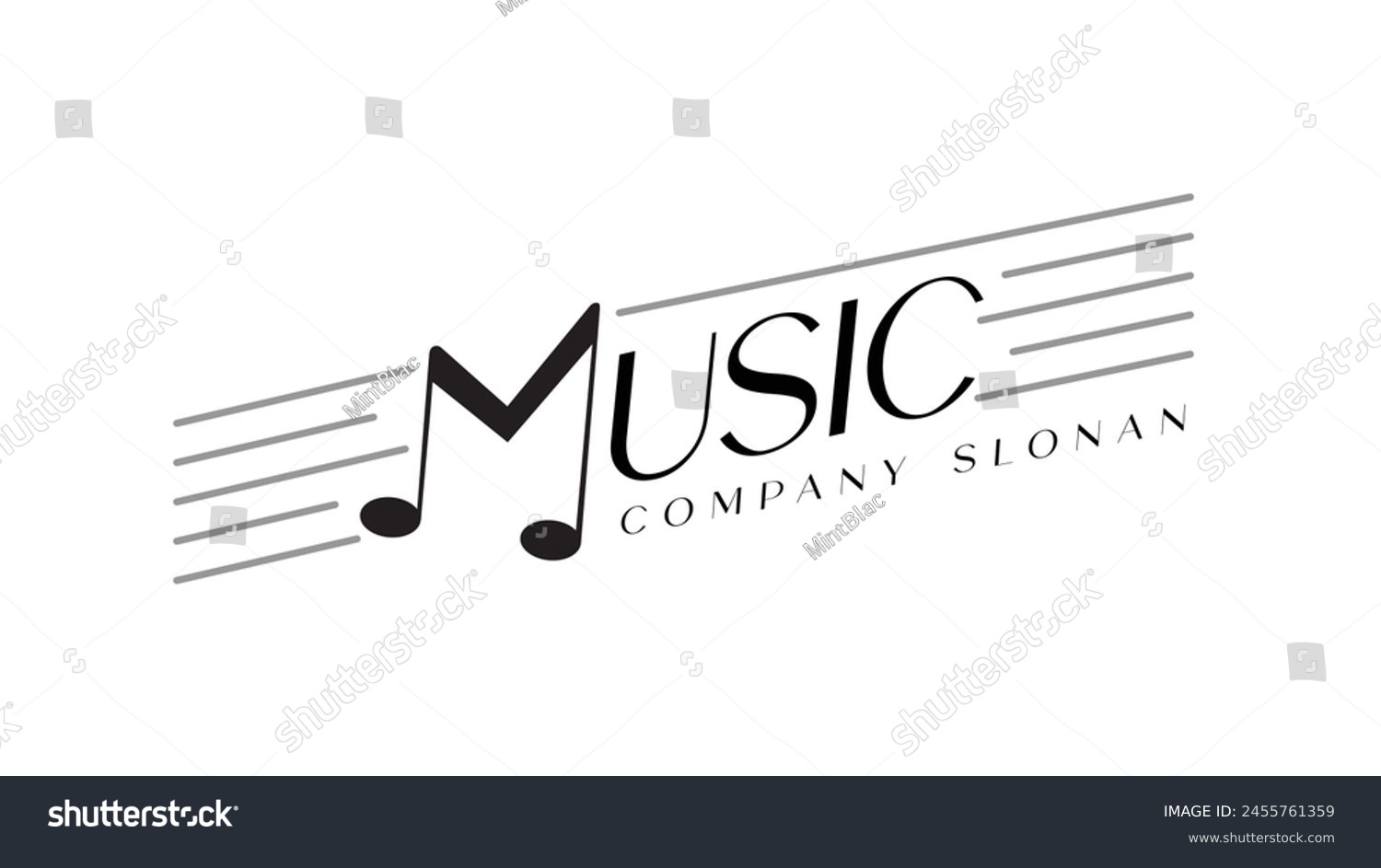 M Music theme letter logo. Music logo concept - Royalty Free Stock ...